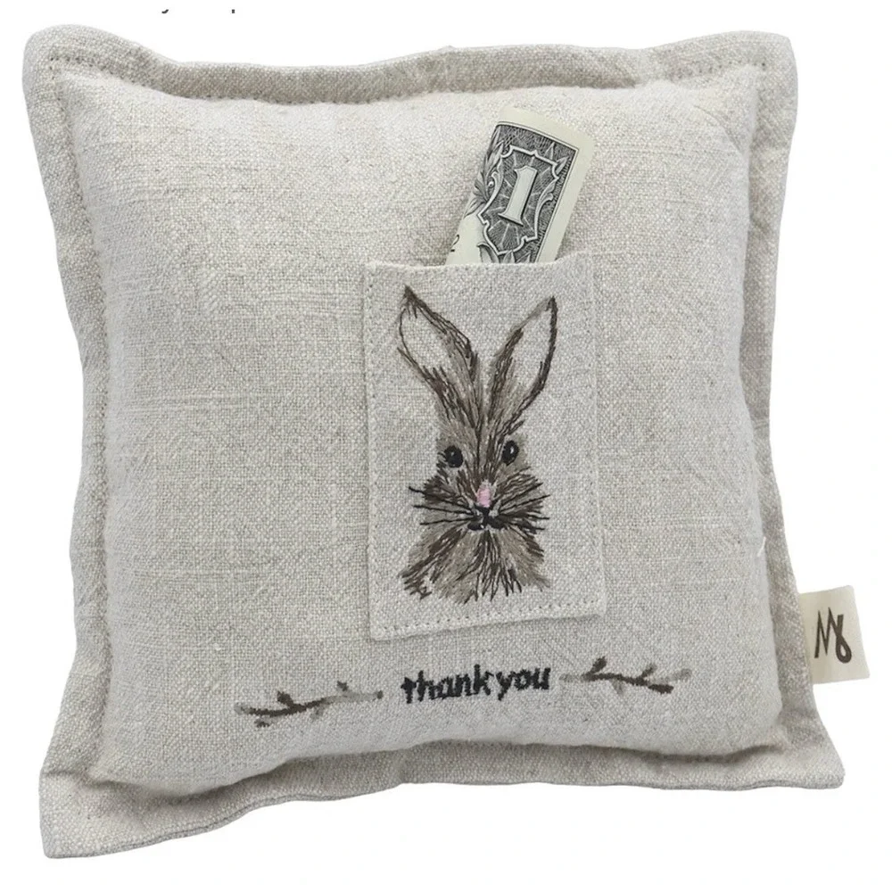 NEW MILK+HONEYS Handmade Tooth Fairy Pillow-Rabbit Design